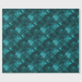 Vonk Blauwgroen Abstract Woodland Night Stars Brid Cadeaupapier (Vlak)