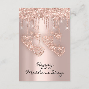 Vonk Glitter Drift Roos Harten Moederdag Baby Kaart