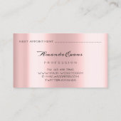 Vonk Glitter Roos Vonk nagels Kunstenristen Roze Afsprakenkaartje (Achterkant)