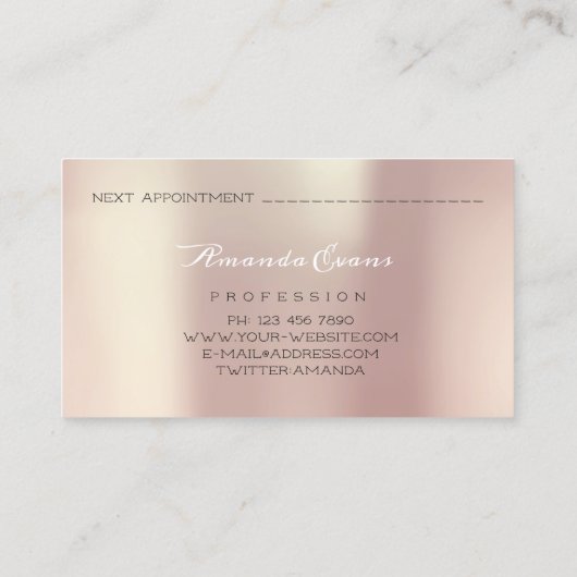 Vonk Glitter Roos Vonk Nails Stijllijst Afsprakenkaartje (Achterkant)