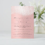 Vonk Glitter Wit Rose Goud Bridal Sweet 16e Kaart (Staand voorkant)