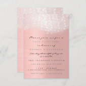 Vonk Glitter Wit Rose Goud Bridal Sweet 16e Kaart (Voorkant / Achterkant)