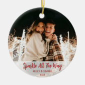 Vonk helemaal weg koppels foto Ornament (Voorkant)