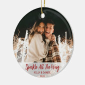 Vonk helemaal weg koppels foto Ornament (Links)