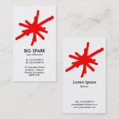 Vonk - Rood op wit Visitekaartje (Voorkant / Achterkant)