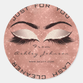 Vonk Roos Glitter Blush Wimpers Make-up Cleaner Ronde Sticker