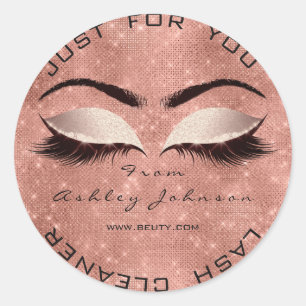 Vonk Roos Glitter Blush Wimpers Make-up Cleaner Ronde Sticker