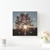 Vonk van zwelling, acrylwandklok vierkante klok (Huis)