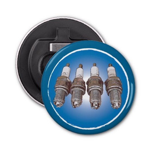 Vonkbougies van de motor button flesopener (Voorkant)