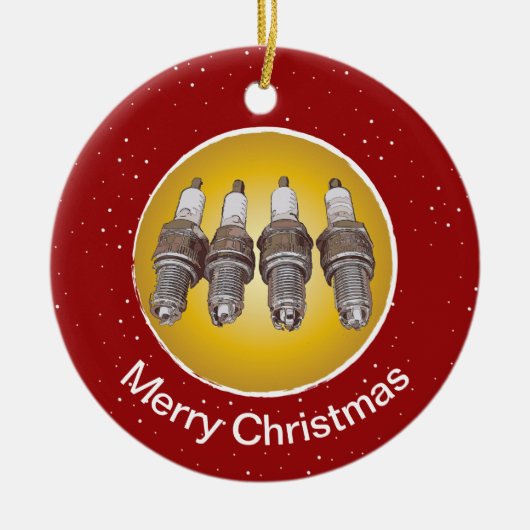 Vonkbougies van de motor keramisch ornament (Voorkant)