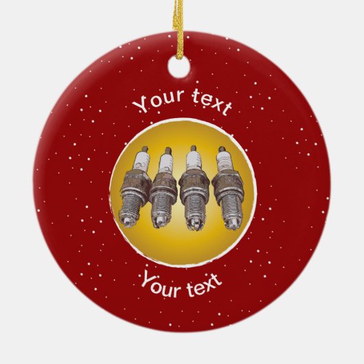 Vonkbougies van de motor keramisch ornament (Achterkant)