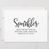 Vonken Afscheidsbord | Eenvoudige Calligrafie Kaart (Voorkant)