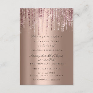 Vonken Glitter Druppels Rozen Sluiers Bruiloft Kaart