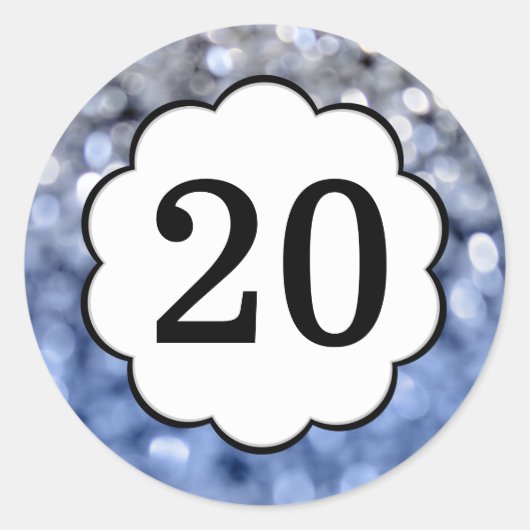 Vonken - Nummer 20 ronde Sticker (Voorkant)