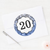 Vonken - Nummer 20 ronde Sticker (Envelop)