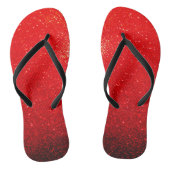 Vonken rood teenslippers (Voetbed)