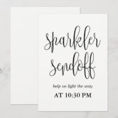 Vonken Uitstroom Bord - Mooie Calligrafie Kaart (Voorkant / Achterkant)