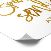 Vonken Uitstroom Bord | Nep Goud Folie | Borstel Poster (Hoek)