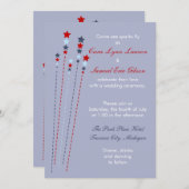 Vonken Vliegen Vierde Juli Huwelijksuitnodiging Kaart (Voorkant / Achterkant)