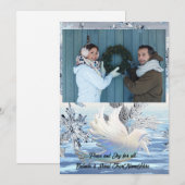 Vonkende Sneeuwvlokken Duif van de Vrede Kerstmis Feestdagenkaart (Voorkant / Achterkant)