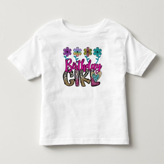 Vonkende Verjaardagsmeisje Kinder Shirts (Voorkant)