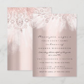 Vonkenjurk Roze Goud  Bruidsmeisjes Bruiloft Kaart (Voorkant / Achterkant)
