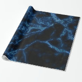 Vonkt wit en blauw glitter cadeaupapier (Uitgerold)