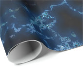 Vonkt wit en blauw glitter cadeaupapier (Rol Hoek)