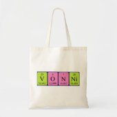 Vonni periodieke tabelnaam canvas tas (Voorkant)