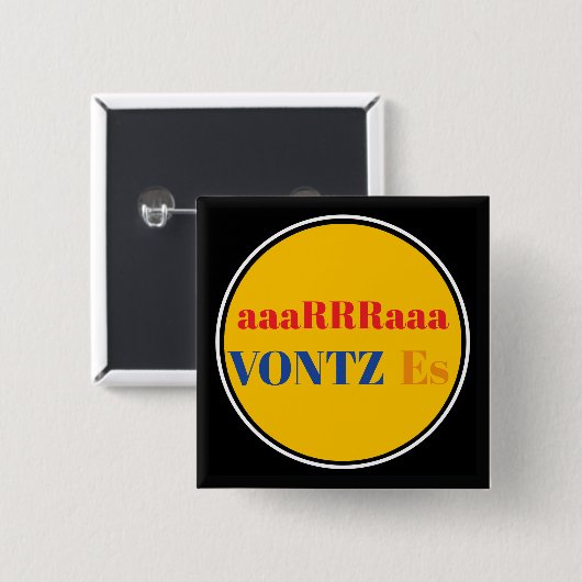 Vontz Es Knop Vierkante Button 5,1 Cm (Voorkant /achterkant)