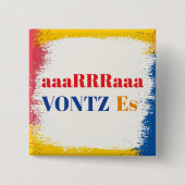 Vontz Es Knop Vierkante Button 5,1 Cm (Voorkant)