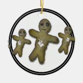 Voo Doo Doll Row Keramisch Ornament (Voorkant)