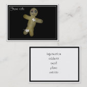 Voo Doo Doll w/Pins Visitekaartje (Voorkant / Achterkant)