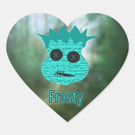 Voodoekjes ~ Moeras Hart Sticker (Voorkant)