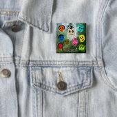 Voodoekjes ~ Moeras Vierkante Button 5,1 Cm (In situ)