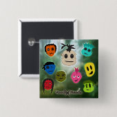 Voodoekjes ~ Moeras Vierkante Button 5,1 Cm (Voorkant /achterkant)