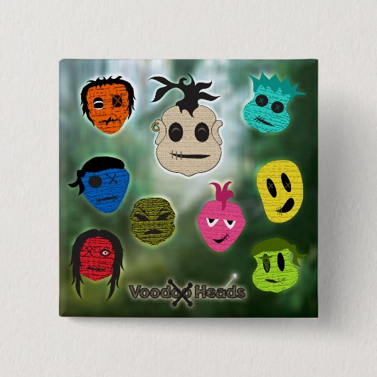 Voodoekjes ~ Moeras Vierkante Button 5,1 Cm (Voorkant)