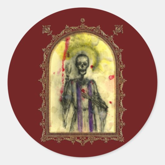 VooDoo Blues bisschop Ronde Sticker (Voorkant)