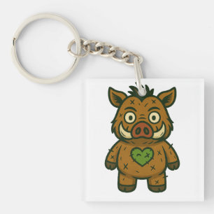 Voodoo Boar - Patchy Warrior Piglet Sleutelhanger