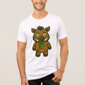 Voodoo Boar - Patchy Warrior Piglet Tri-Blend Shirt (Voorkant)