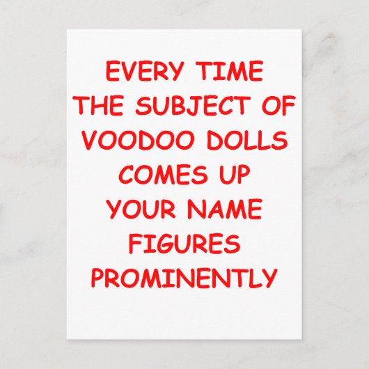 voodoo briefkaart (Voorkant)