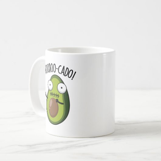 Voodoo-cado Funny Avocado Pun Koffiemok (Voorkant links)