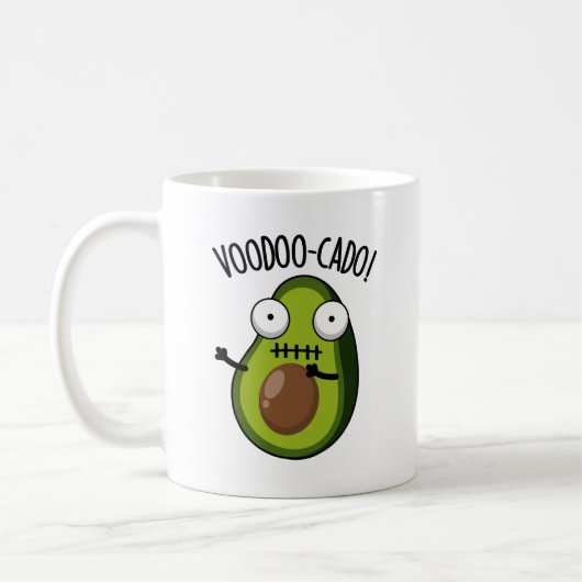Voodoo-cado Funny Avocado Pun Koffiemok (Links)
