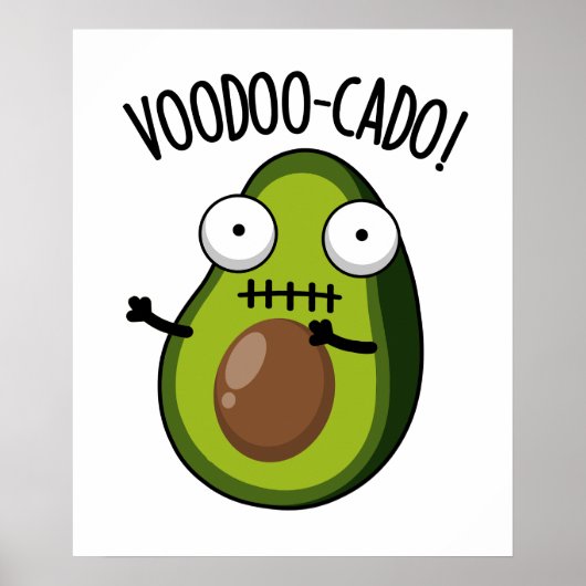 Voodoo-cado Funny Avocado Pun Poster (Voorkant)