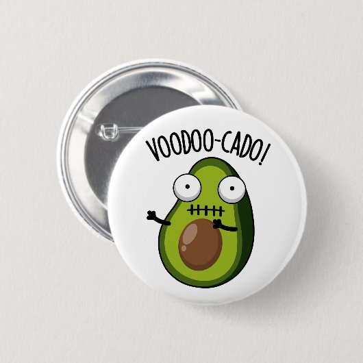 Voodoo-cado Funny Avocado Pun Ronde Button 5,7 Cm (Voorkant /achterkant)