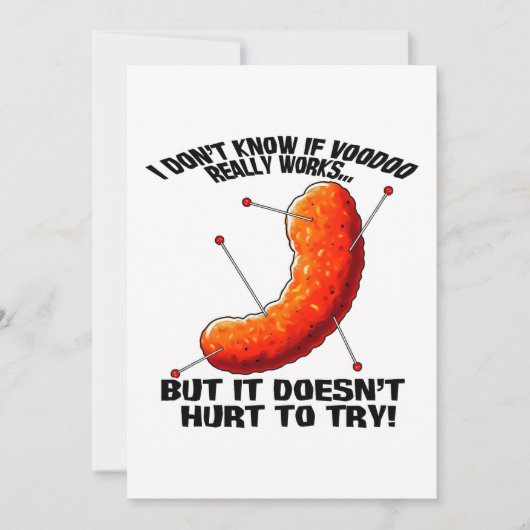 Voodoo Cheese Puff - Anti Trump-grap Kaart (Voorkant)