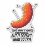 Voodoo Cheese Puff - Anti Trump-grap Sticker (Voorkant)