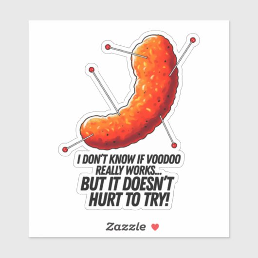 Voodoo Cheese Puff - Anti Trump-grap Sticker (Vel)