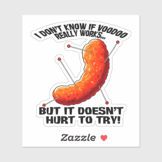 Voodoo Cheese Puff - Anti Trump-grap Sticker (Vel)