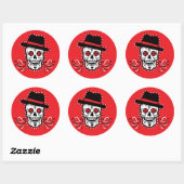 VooDoo Cookers (rood) Ronde Sticker (Vel)